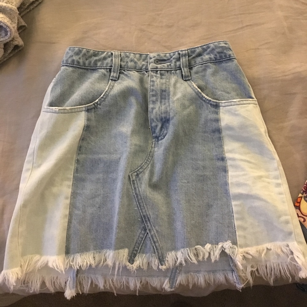 Jean free people skirt!